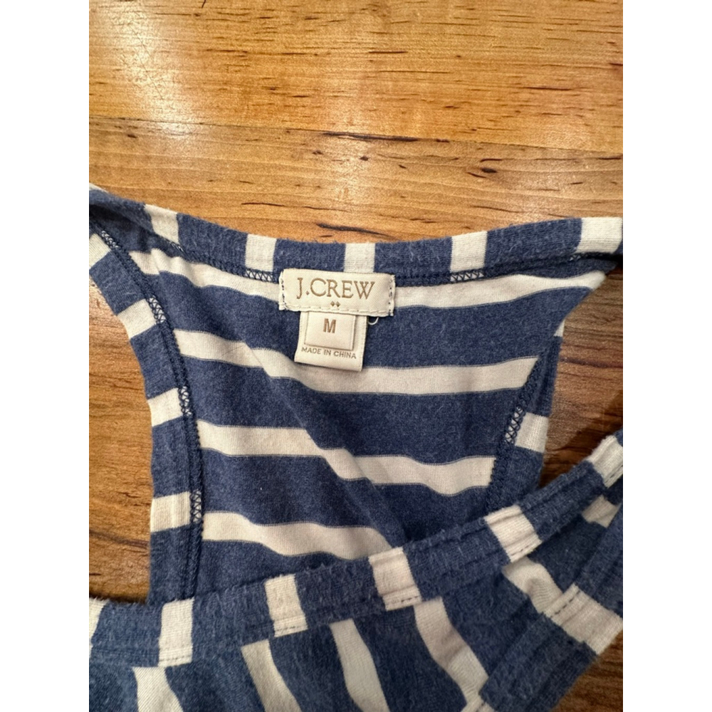 J.Crew Blue and White Striped Maxi Dress Women's M - Picture 5 of 6